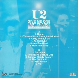 U2 - "Give Me one last chance" LP