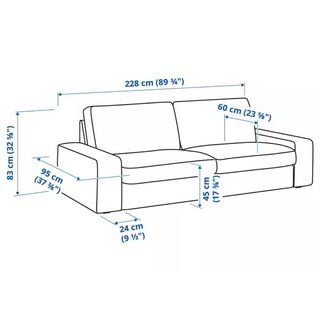 Sofá IKEA Kivik 3 plazas Tibbleby gris