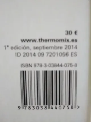 Libro de recetas thermomix Medidas 27×20