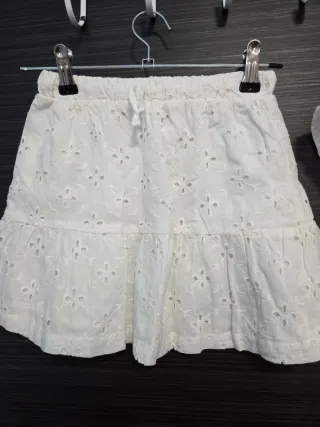 Conjunto niña blanco bordado