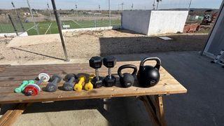 se vende junto 2 Mancuernas Kettlebell 10kg y 22kg