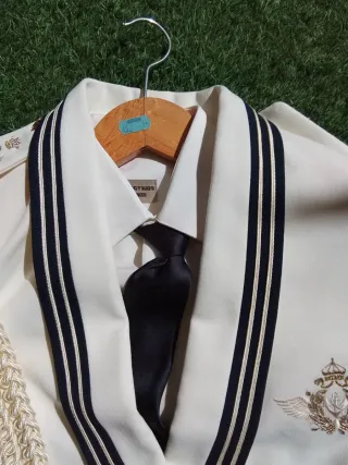 Traje de Comunión Blanco y azul