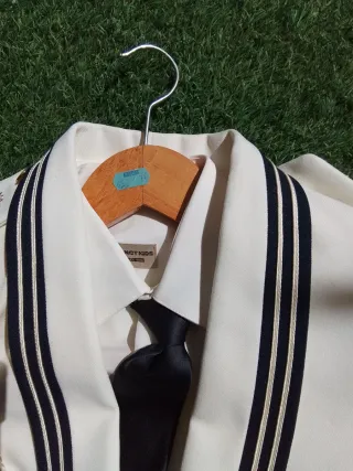 Traje de Comunión Blanco y azul