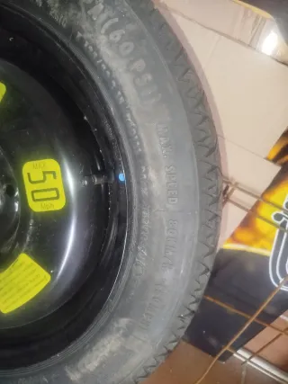Rueda Repuesto, tipo Galleta Citroën C3 y el gato.