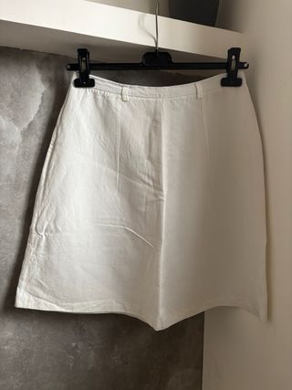Gonna Stefanel Lino e Viscosa Bianca Tg. S