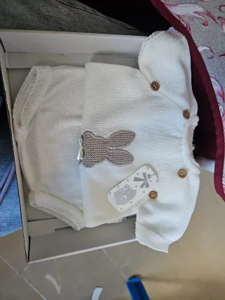Conjunto bebé punto blanco