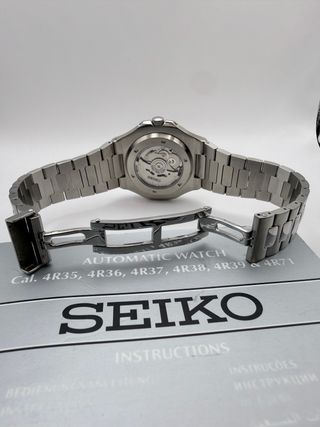 Seiko Mod Nautilus Open Heart Azul
