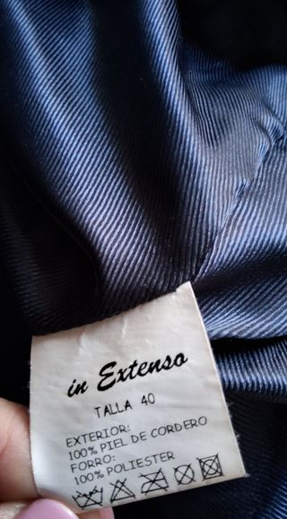 Cazadora Piel Azul Petróleo Talla 40