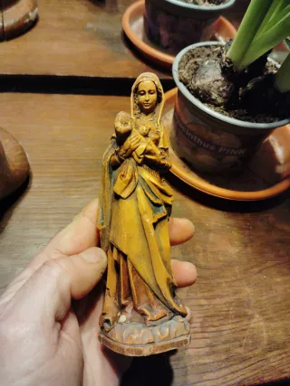 Talla Virgen madera antigua