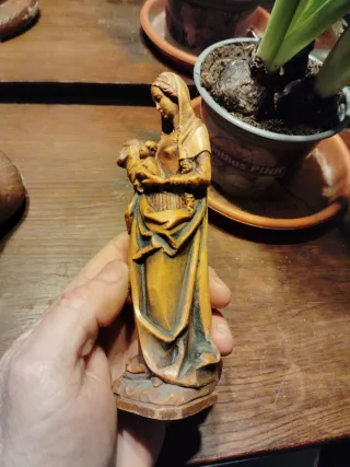 Talla Virgen madera antigua