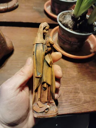 Talla Virgen madera antigua