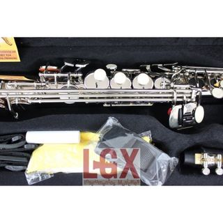 Saxofón Soprano Recto Plateado Nuevo