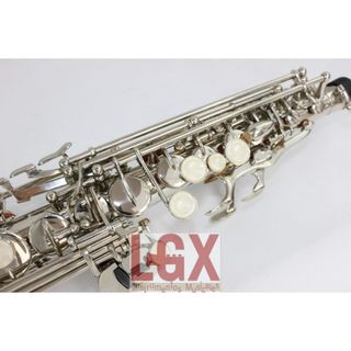 Saxofón Soprano Recto Plateado Nuevo