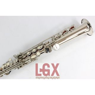 Saxofón Soprano Recto Plateado Nuevo