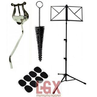 Saxofón Soprano Recto Plateado Nuevo