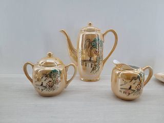 JUEGO DE TÉ O CAFÉ DE PORCELANA JAPONESA