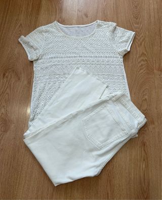 Conjunto camiseta y pantalón blanco