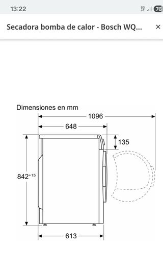 Secadora Bosch Serie 6 Bomba Calor 9kg