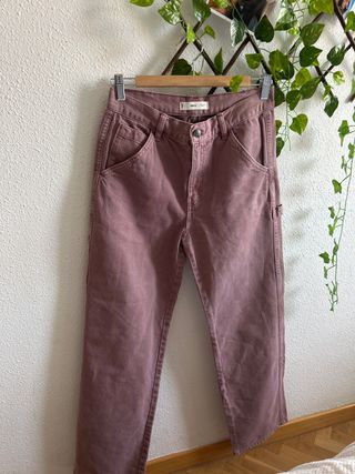 Pantalones Mango Lila Talla S/36 Nuevos