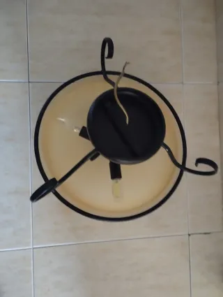 Lámpara de techo metal y cristal