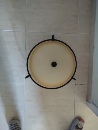 Lámpara de techo metal y cristal