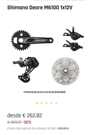 NUEVO. GRUPO DE TRANSMISIÓN BICI SHIMANO DEORE 12V
