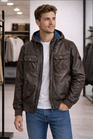 Chaqueta Piel Sintética Indigo Jeanscode Talla S