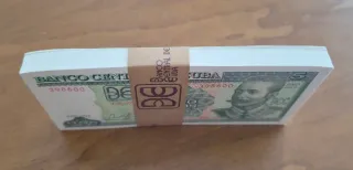 Fajo 100 Billetes 5 Pesos Cuba 2019. UNC