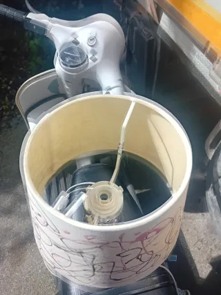 Lampada decorata a mano