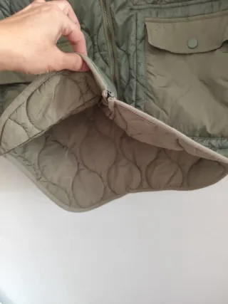 Cazadora Zara reversible oversize verde XS