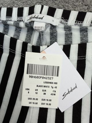 Leggings a righe Subdued taglia M