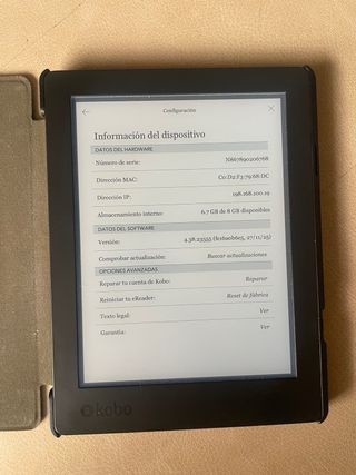 Kobo Aura H20 Lector E-book Negro