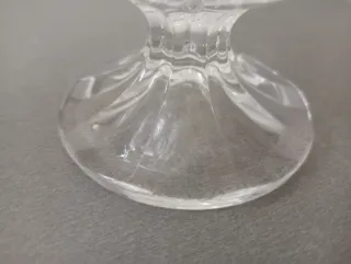 Bombonera cristal tallado con pomo plata