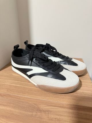 Tenis Parforis Negro y Beige