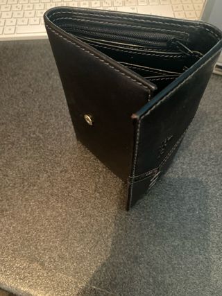 Portafoglio Australian in pelle nera