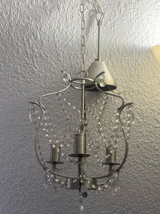 Lámpara colgante Ikea con cristales