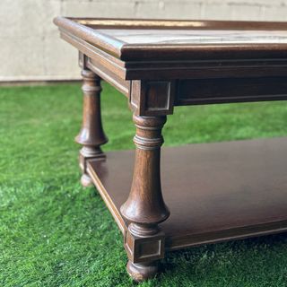 Mesa de centro madera y mármol