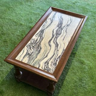 Mesa de centro madera y mármol