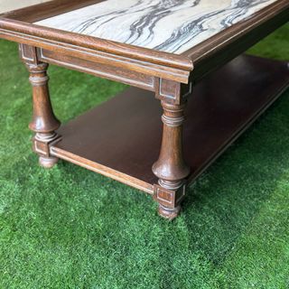 Mesa de centro madera y mármol