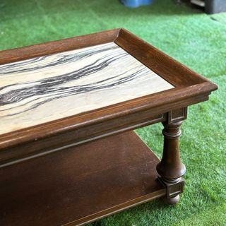 Mesa de centro madera y mármol