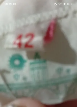 Vestido Flamenca Vintage Blanco y Verde Oliva