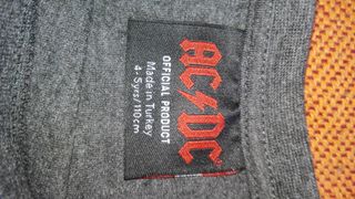 Camiseta AC/DC Oficial Infantil 4-5 años