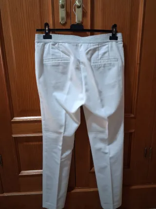 Pantalón recto Zara blanco