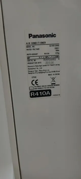 Split aire acondicionado Panasonic.