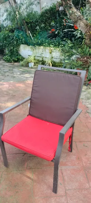 Mesa de jardín con 6 sillones