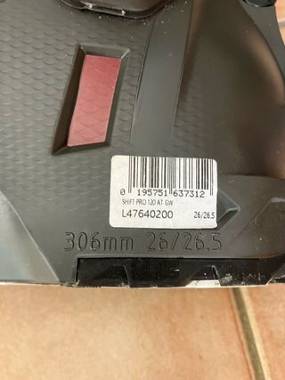 Stivali da sci Salomon Shift Pro 120, taglia 26-26,5