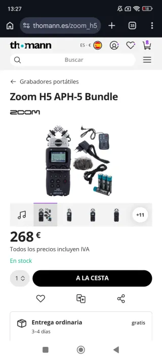 Zoom H5 APH-5 Bundle Grabadora Portátil