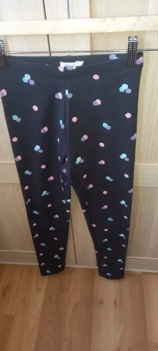 Mallas niña flores rosa y negro