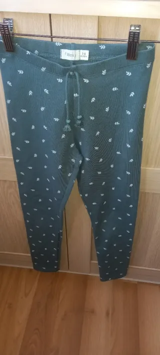 Mallas niña flores rosa y negro