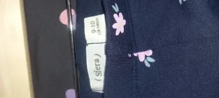 Mallas niña flores rosa y negro